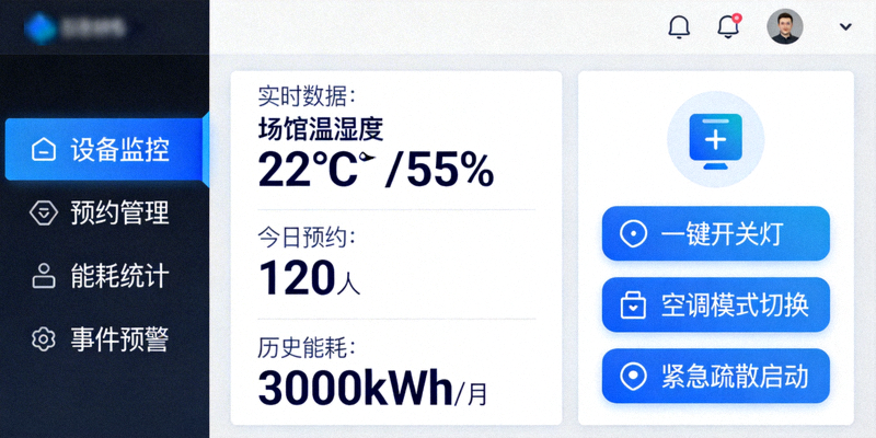 智慧场馆管理系统操作界面展示